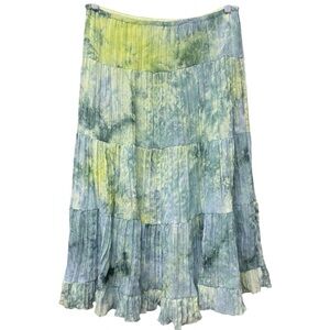 tie dye flowy y2k style peasant skirt, xl